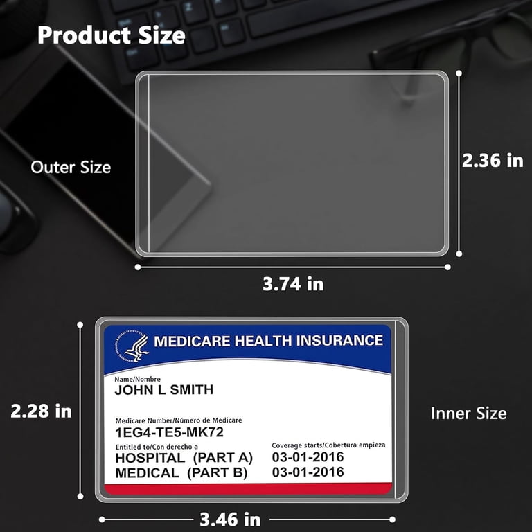 plastic sleeve for medicare card Amazon.com : uGems Medicare Card Protectors 5 Pack – 12 Mil Total  Thickness, Made in USA, Offset Lip for Easy Use, Wallet-Fit Medical &  Social Security Card Holders (Clear) : Office Products main image 0
