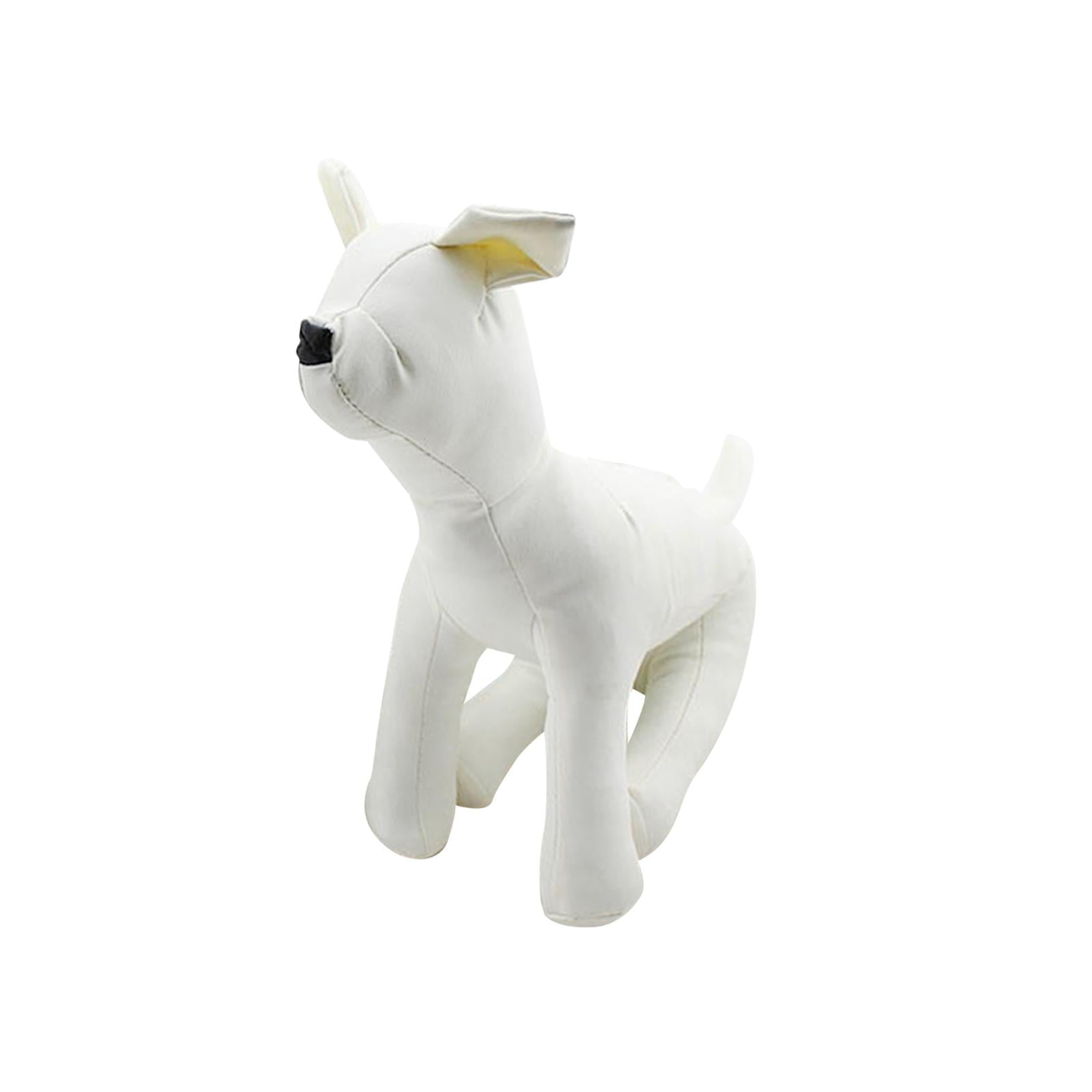 PU Leather Dog Mannequin Pet Supplies Soft Pet Display Mannequin S Size White