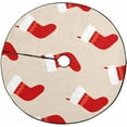 thumbnail image 1 of FMSHPON Christmas Stocking Xmas Christmas Tree Skirt Stand Mat for Holiday Party Decoration Indoor Outdoor 36 inches, 1 of 3