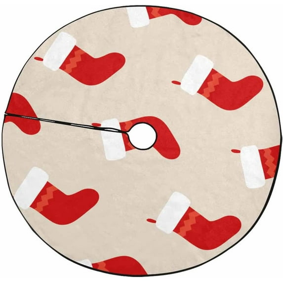 FMSHPON Christmas Stocking Xmas Christmas Tree Skirt Stand Mat for Holiday Party Decoration Indoor Outdoor 36 inches