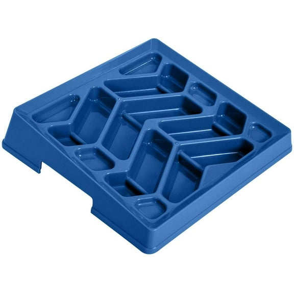 Leash Boss Flat Face Feeder Tilted Slow Feed Bowl for Pets, Blue