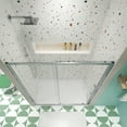 thumbnail image 3 of JimsMaison 44"-48" W x 72" H Semi-Frameless Shower Door with 1/4" (6mm) Clear Tempered Glass, Chrome, 3 of 10