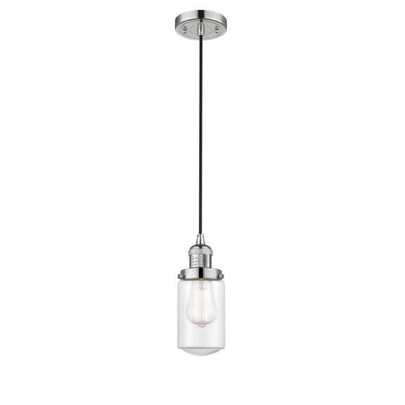 Innovations 201C-PN-G312-LED Dover 1 Light Mini Pendant part of the Franklin Restoration Collection, Polished Nickel