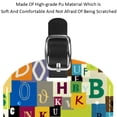 thumbnail image 4 of Square 2Pack PU Leather Abstract Letters Cruise Luggage Tag with Privacy Cover and Name ID Tag for Travel Handbags Backpacks Luggage Tags, 4 of 6