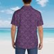 thumbnail image 4 of Balery Retro Florals Purple Camisas hawaianas de manga corta para hombre, camisas playeras de corte holgado, camisas de vacaciones con botones,XX-Large, 4 of 7