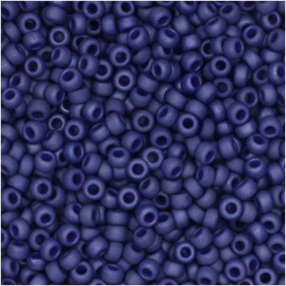 Miyuki Round Seed Beads, 11/0 Size, 23.5 Gram Tube, #2075 Matte Cobalt
