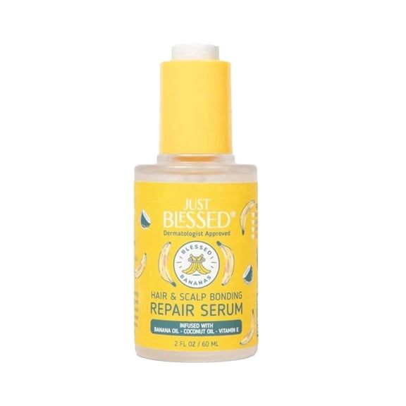 Blessed Bananas Scalp Serum with Banana Oil, Coconut Oil & Vitamin E - Scent-Free Hair Serum for All Hair Types, 2 Oz