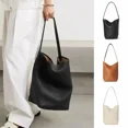 thumbnail image 4 of Bolso de mujer de gran capacidad, bolso de mano perezoso de cuero, bolso de un solo hombro, bolso de cuero genuino, mochila informal, bolso de cintura, bolso de cubo, 4 of 5