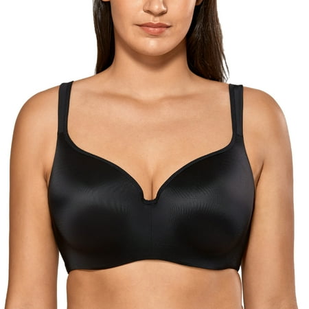 

Delimira Women s Underwire Balconette Bra Plus Size Seamless Full Coverage Bra Support