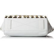 MILLY Dylan Leather Woven Tote, White