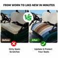 thumbnail image 4 of Golf Cart Seat Covers for 2 Seater,Blue Brown Microfiber Cart Seat Towel Blanket,Farmhouse Wood Grain Vintage Vertical Striped Absorbent NonSlip Bench Seats Protector for Golf Course 51"x31", 4 of 9