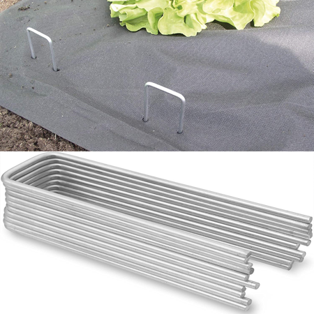 100PCS ground nails Galvanized lawn nails U-shaped for fixing