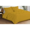 thumbnail image 3 of 3 Piece New Half Pinch Pleated Pattern Comforter Set, 800 TC, 100% Egyptian Cotton, Oversized Super King Size Gold Solid, 3 of 6