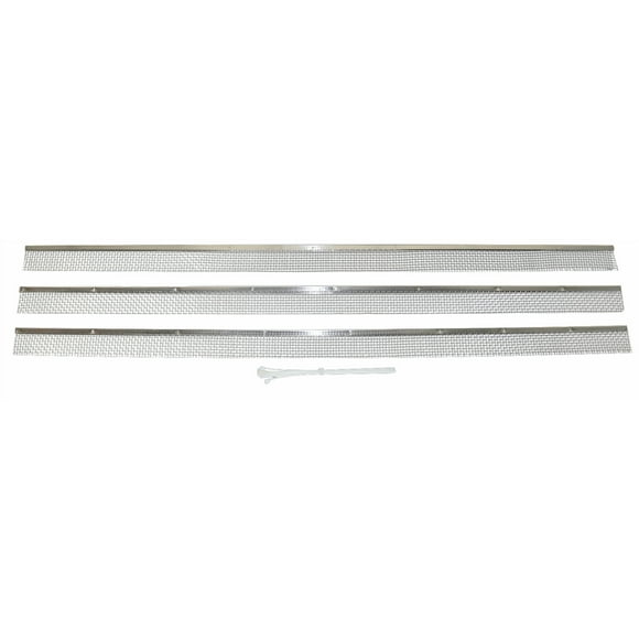 Valterra Bug Screen - RV Appliance A10-1311VP Refrigerator Vent; 20 Inch Length x 1-1/2 Inch Width; Stainless Steel; Pack Of 3; With Plastic Ties; With Retail Package