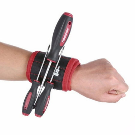 

Fullvigor Magnetic Tool Kit Wristband Screw Scissor Bits Holder Storage Bag