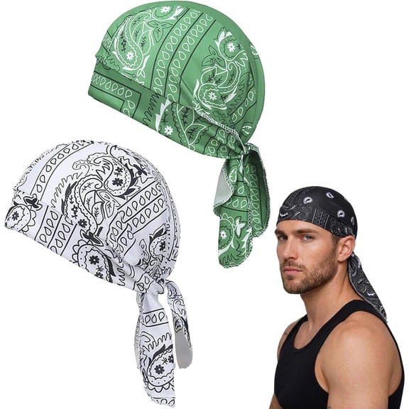 Elastic Cycling Sports Cap, Cooling Headscarf Cap, Breathable Wicking Suitable for running, hiking, and trekking(b*2pcs)