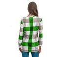 thumbnail image 2 of Women's Comfort Long Sleeve Plaid Contrast Color Cotton And Linen Tops, 2 of 2