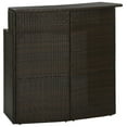 thumbnail image 1 of vidaXL Garden Bar Table Brown 120x55x110 cm Poly Rattan, 1 of 5