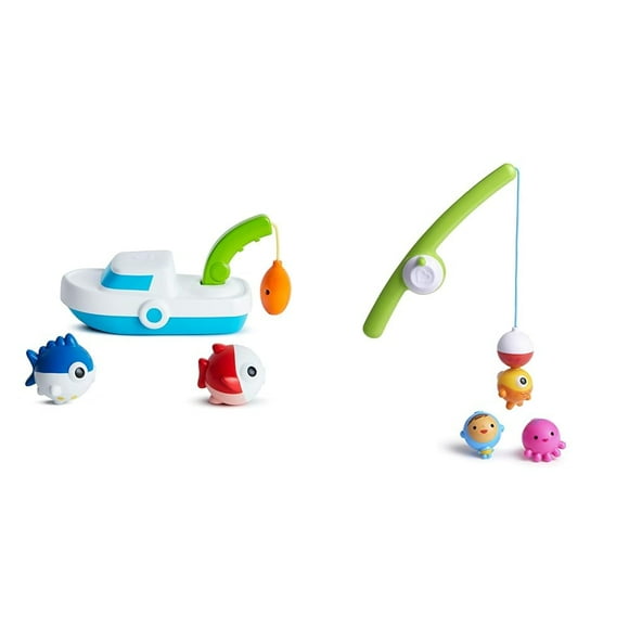 Juguetes de Baño de Pesca Magnética Barco para Niños Munchkin con Caña