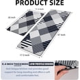 thumbnail image 2 of Blue White Kitchen Rugs Set of 2 Anti-Fatigue 0.4 Inch Thick Navy Modern Stripe Home Floor Mats Non Slip Waterproof Comfort Standing PVC Mat Decor for Sink Laundry 17.3 x28+17.3 x 47 Inch, 2 of 6