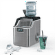 Gymax Machine à Glaçons Portable 40Lbs/24H Comptoir Autonettoyant avec Pelle à Glace et Panier – image 1 sur 10