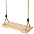 thumbnail image 1 of Columpio de madera Rawiri, columpio de jardín para adultos y niños, para juegos al aire libre con cuerda de altura ajustable, 200 kg, 1 of 7