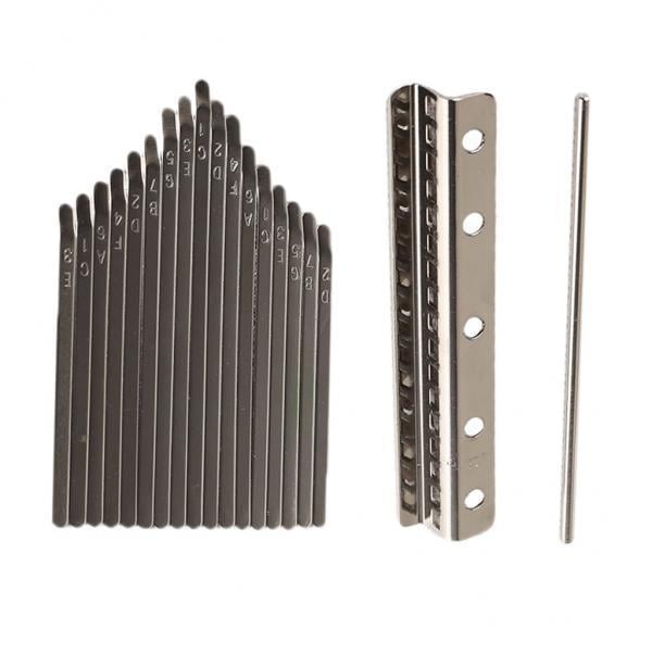 Llaves de acero CUTICAT Mbira de 17 Tonos Y Puente para Instrumentos musicales