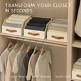 thumbnail image 4 of Bolsas de almacenamiento Homsorout de tela, paquete de 6 unidades, trapezoidales, color beige, 4 of 9