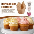 thumbnail image 5 of 200 Pieces Tulip Cupcake Liner Baking Cups Paper and Muffin for Weddings Birthday, 5 of 6