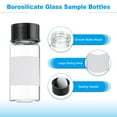 thumbnail image 3 of Uxcell Small Glass Sample Bottles with Lids, 5 Pcs 10ml Clear Glass Vials with Black Screw Caps Mini Leak Proof Reagent Sealed Bottles with Writing Label for Solid Liquid Powder Storage, 3 of 6