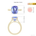 thumbnail image 4 of Angara Natural 3.8 Ct. Tanzanite with Diamond Solitaire Ring in 14K Yellow Gold for Women (Ring Size: 3.5), 4 of 9