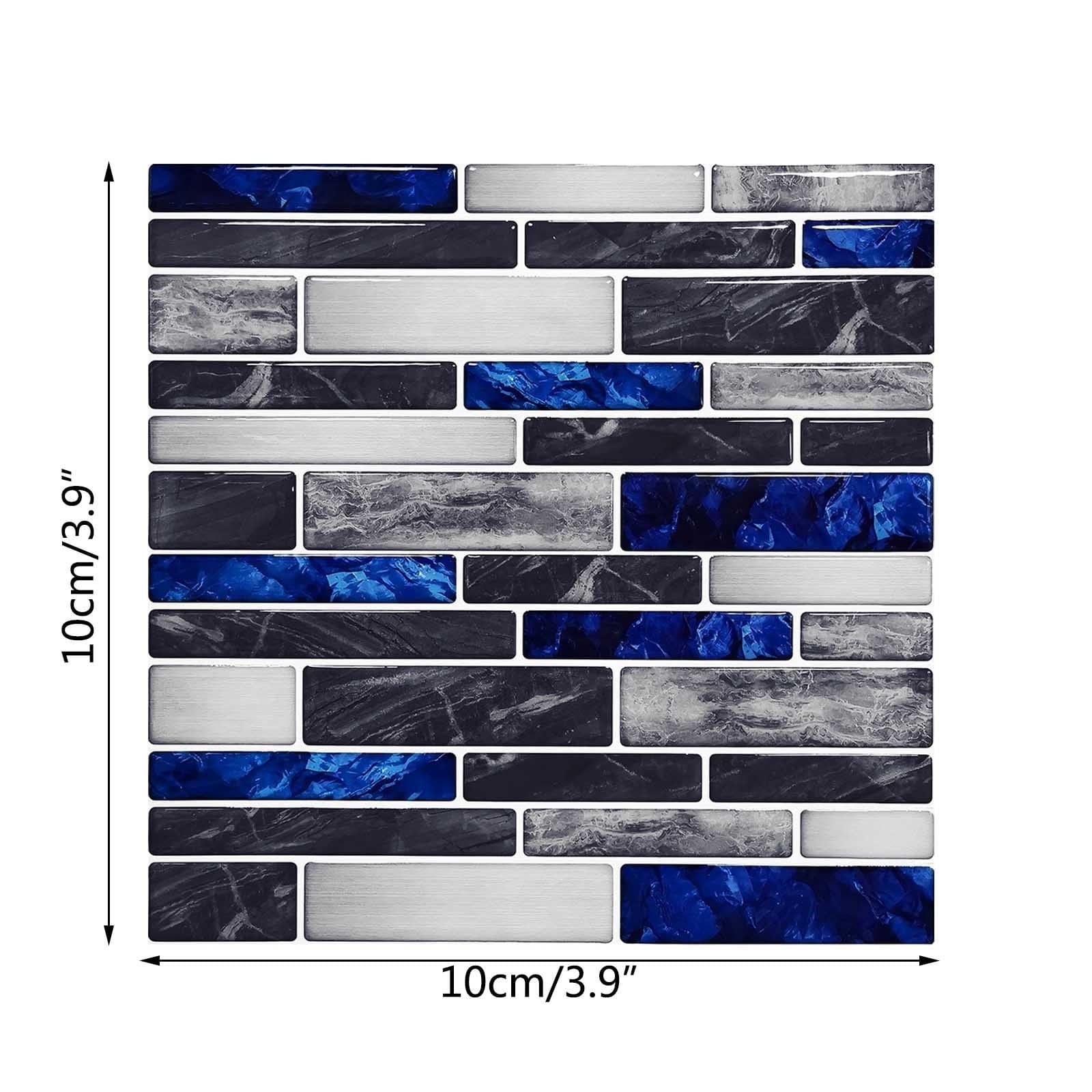 Yeetfub Peel And Stick 3d Wall Tiles Clearance Self Adhesive 3D Tile Stickers 10 Sheets Kitchen Bathroom Wall Decor For Tile Waistline Kitchen Living Room
