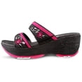 thumbnail image 2 of GP Wedge Platform Slide Sandals for Women: 0513 Black Fuchsia, EU36 (US Size 5 - 5.5), 2 of 8