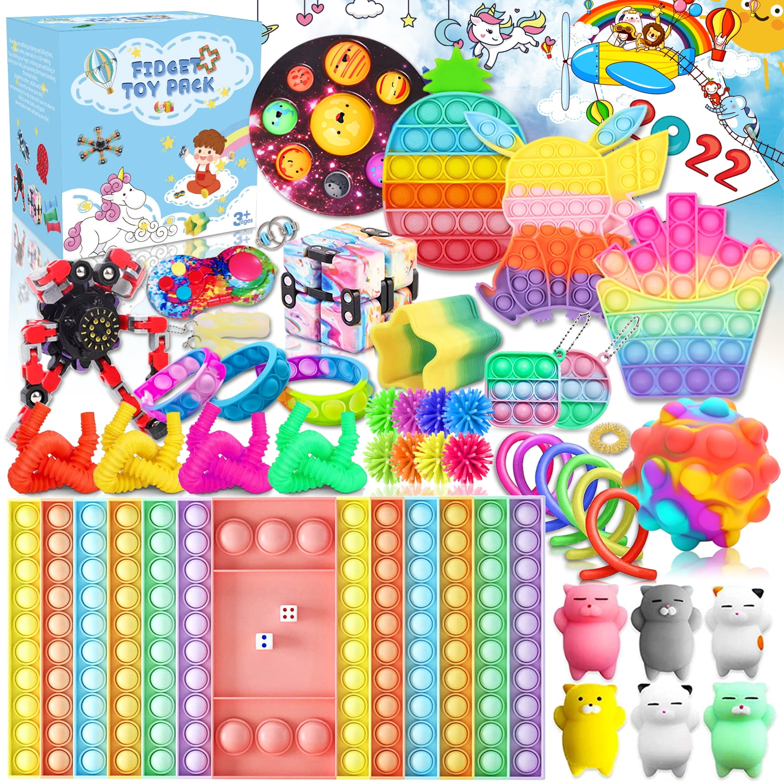 2022 Fidget Pack Fidget Toy Set AntiAnxiety Tools, Big Sensory