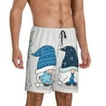 thumbnail image 2 of Sikiie Snow Gnome for Winter Mens Pajama Shorts, Lightweight Lounge Pant with Pockets Soft Sleep Pj Shorts for Men3X-Large, 2 of 6