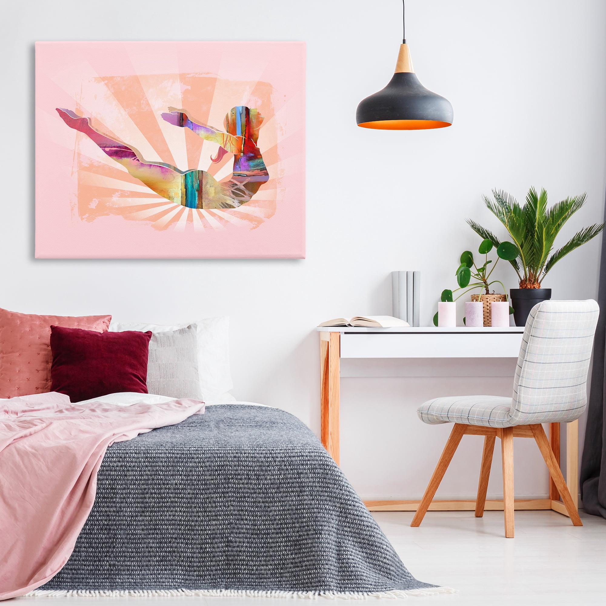 Stupell Industries Abstract Mindfulness Exercise People Painting Wrapped Canvas Art Print Wall Art, 48 x 36
