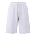 thumbnail image 2 of Resicozy Baggy Sweat Shorts Men 2026 Cotton Y2k Shorts Casual Under Knee Shorts Hem Gym Shorts with Pockets White M, 2 of 6