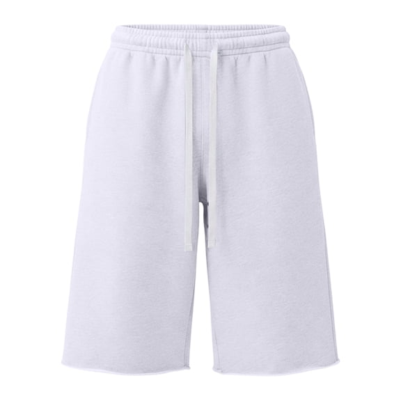 HKYNLAG Men's Baggy Sweat Shorts 2026 Fleece Cotton Y2k Shorts Casual Under Knee Shorts Summer Workout Gym Shorts with Pockets White L