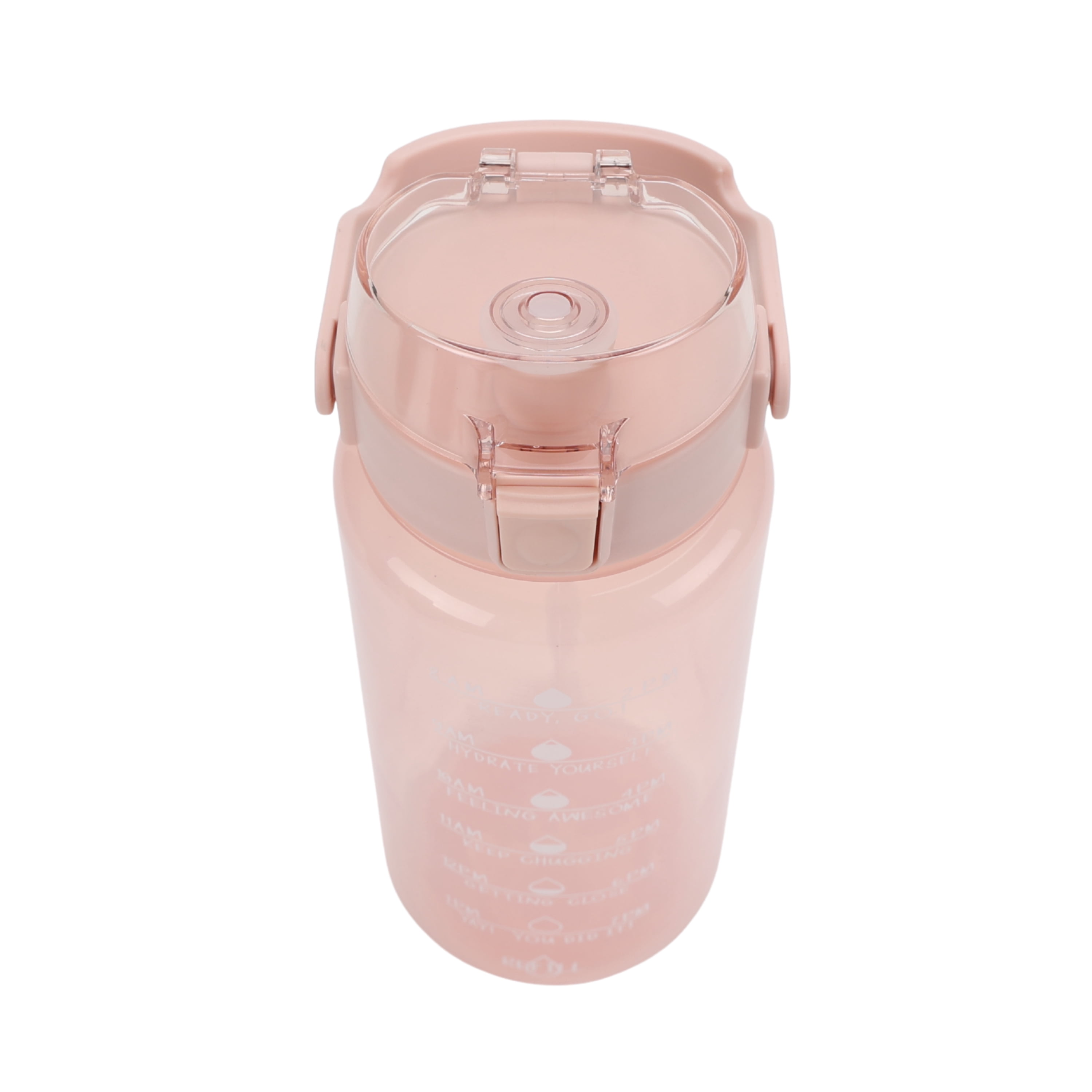 Mainstays 48 oz Pink Plastic Water Bottle with Handle and Built-In Phone Holder
