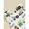 thumbnail image 5 of Niusricy Kids Infant Boy Summer Tank Romper 0 3M 6M 12M 18M Toddler Baby Sleeveless Overalls Cartoon Car Print Round Neck Jumpsuits Full Length Bodysuit Newborn Fashion Cute Casual Clothes for Daily, 5 of 7