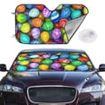 thumbnail image 2 of Daiia Colorful Easter Eggs1 Windshield Sun Shade for Car SUV Truck (Medium ), Car Sun Shade Windshield, Car Shades for Front Windows, Sunshade for Car Windshield, 2 of 7