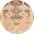 thumbnail image 1 of Ahgly Company Machine Washable Indoor Round Contemporary Peru Brown Area Rugs, 7' Round, 1 of 7