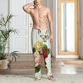 thumbnail image 2 of Susaid Vintage Bike Flower Butterfly Print Mens Pajama Pants Set Sleep & Lounge Pants, PJ Bottoms with Pockets and Button Fly-Small, 2 of 6