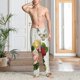 thumbnail image 2 of Fotbe Vintage Bike Flower Butterfly Pantalones de Pijama para Hombre, Pantalones de Dormir, Pantalones de Casa con Cintura Ajustable y Bolsillos-Small, 2 of 6