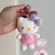 thumbnail image 1 of hello Cartoon Red Glasses Apron Keychain Plush Toy Backpack Doll Plush Keychain for Women Style 37, 1 of 2