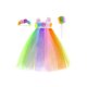 thumbnail image 1 of Vestido De Duende Para NiñA PequeñA, Sin Mangas, Con Malla De ArcoíRis, DecoracióN Floral, Vestido De Cosplay XBTCLXEBCO Vistosa;3-4 Años, 1 of 6