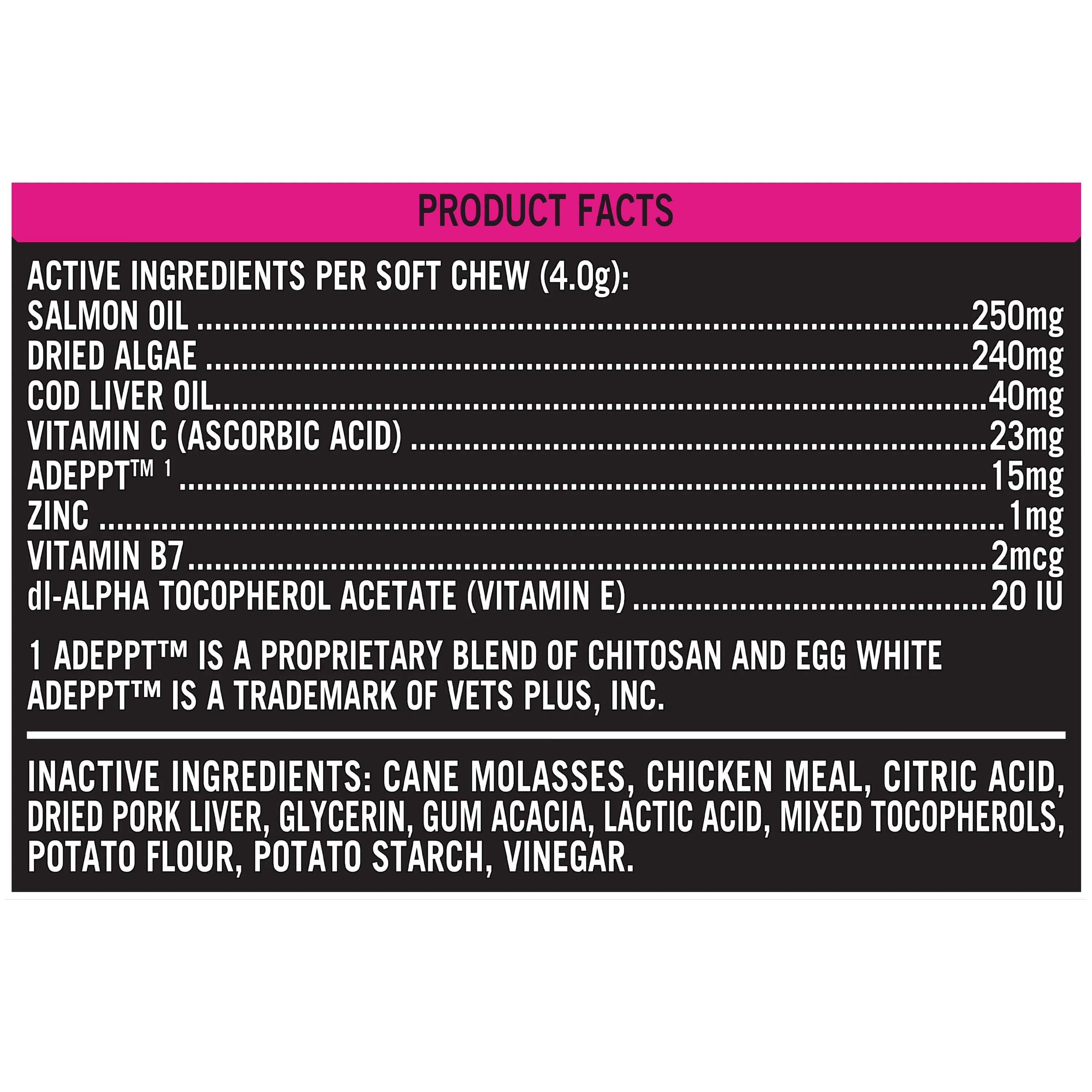 (3 pack) Pure Balance Pro+ Skin & Coat Care Dog Soft Chews, 4.23 oz, 30 Count