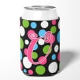 thumbnail image 2 of Carolines Treasures CJ1038-UCC Letter U Initial Monogram - Polkadots And Pink Can Or Bottle  Hugger, 2 of 5