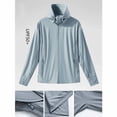 thumbnail image 2 of Zivyakyron Zip up Windbreaker Jackets for Men Lightweight Quick Dry Rain Long Sleeve Hooded Loose Jackets Outdoor Plain Blue 2XL, 2 of 10
