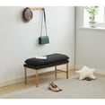 thumbnail image 5 of Modern Bedroom Bench With Linen Upholstery And Metal Legs, Black, For Living Room, Entryway, Dining Room Use Black Upholstered Closet Legs Shelf Bedroom,, 5 of 5